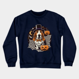 Basset Hound Pumpkin Crewneck Sweatshirt